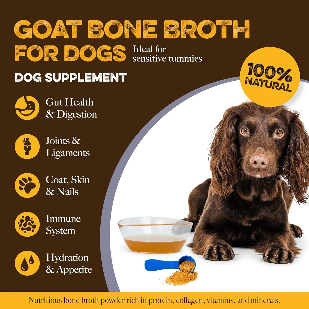 Dehydrated Goat Bone Broth for Dogs & Cats