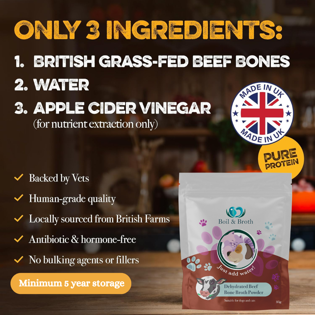 Dehydrated Beef Broth for Dogs Pouch 35g