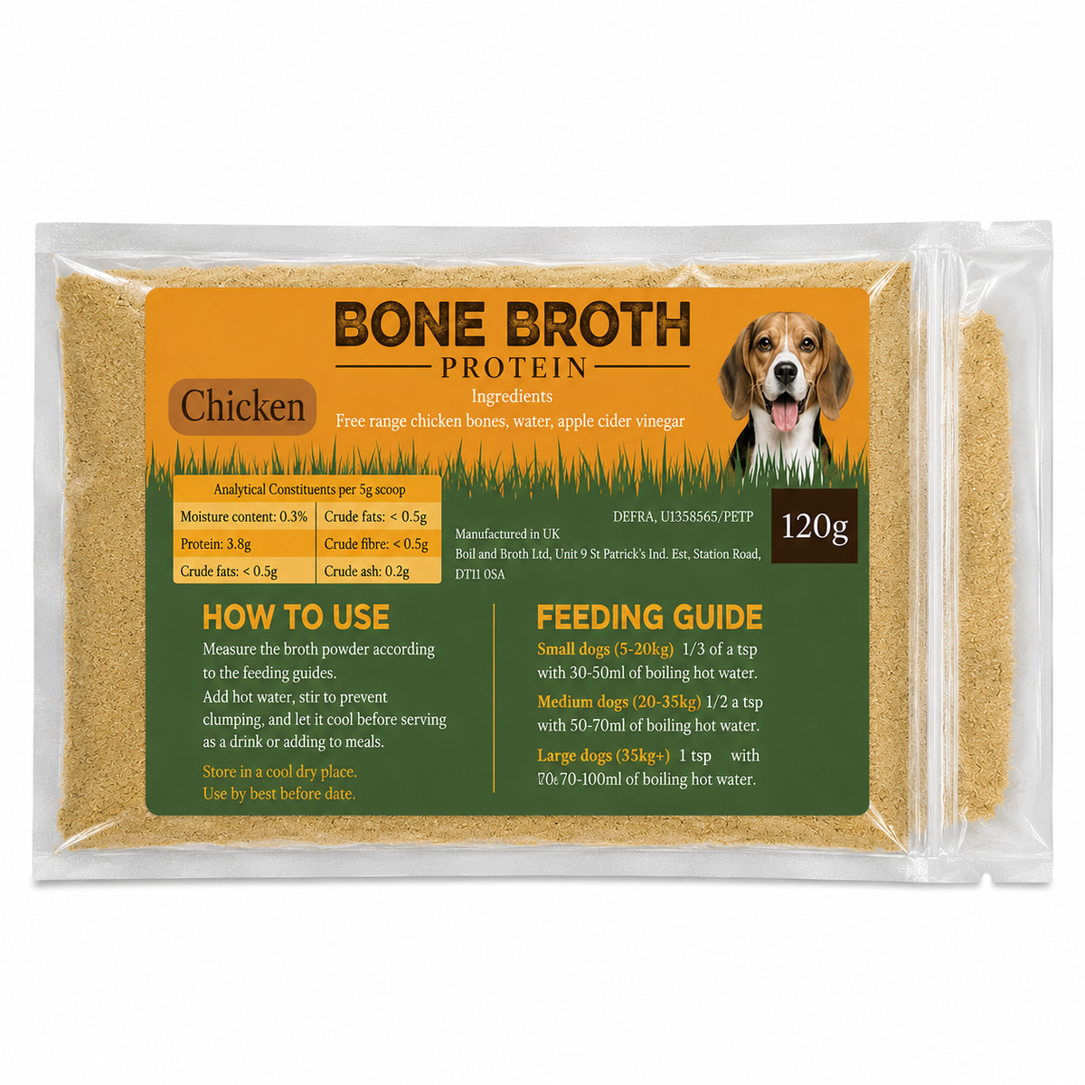Chicken Bone Broth for Dogs – 120g