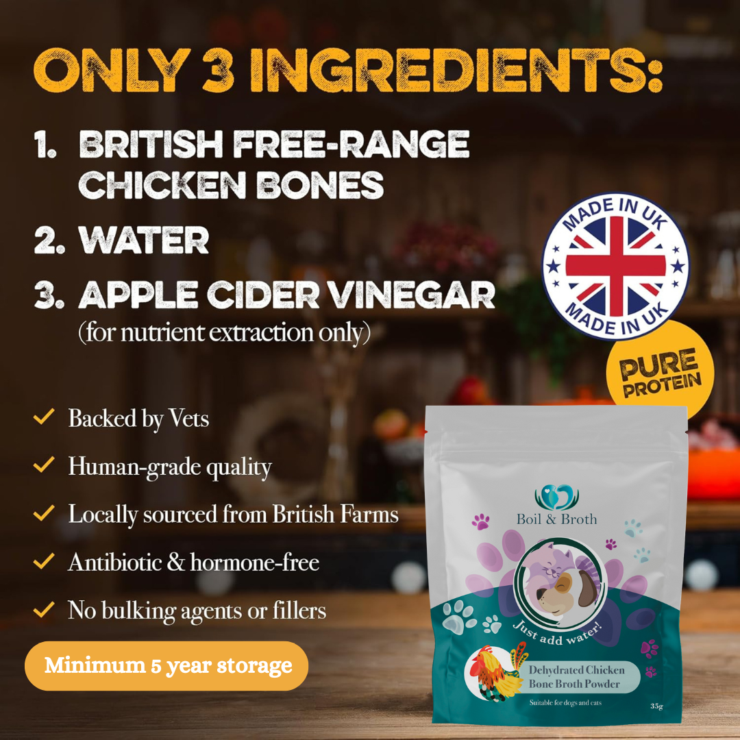 Dehydrated Chicken Broth for Dogs Pouch 35g