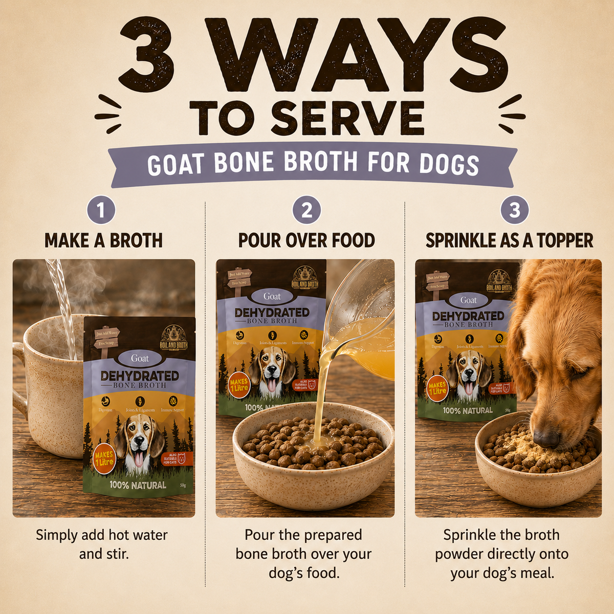 Goat Bone Broth for Dogs – 50g