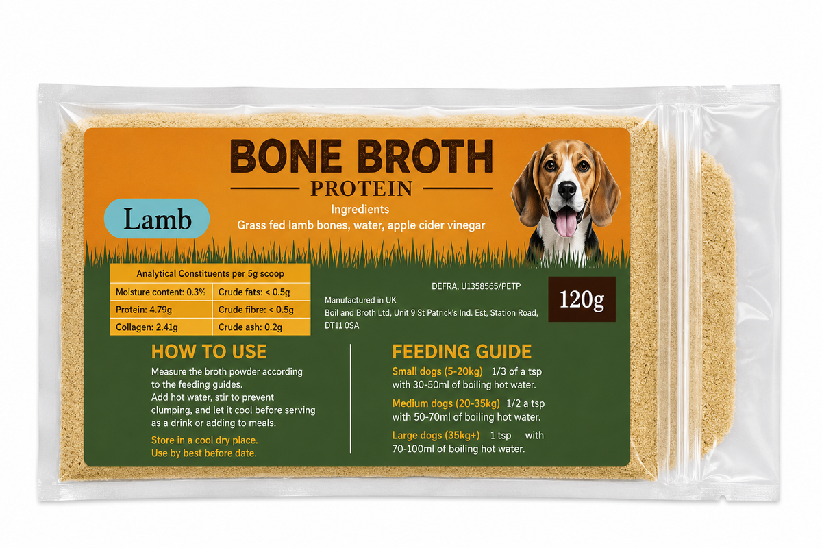 Lamb Bone Broth for Dogs – 120g
