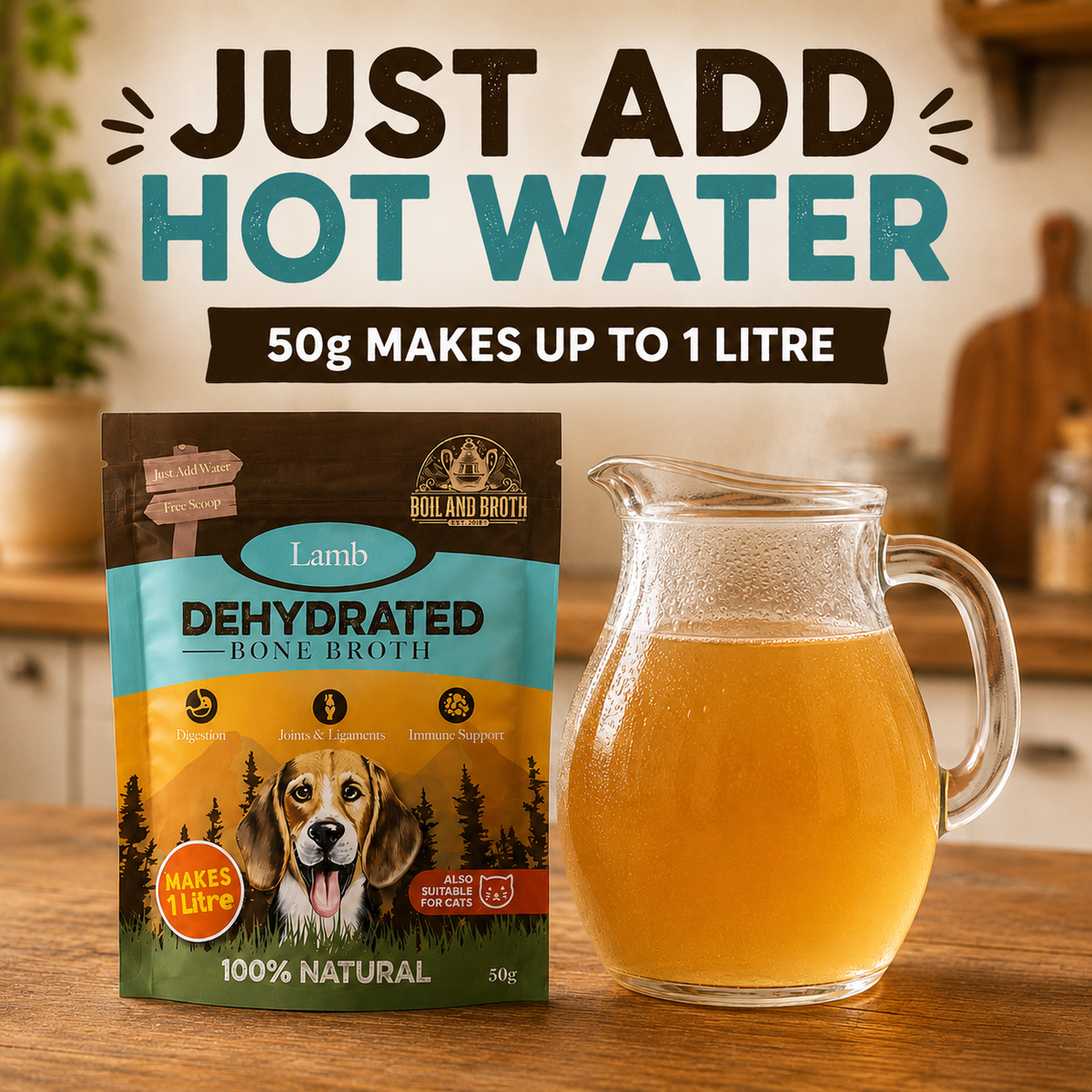 Lamb Bone Broth for Dogs – 50g