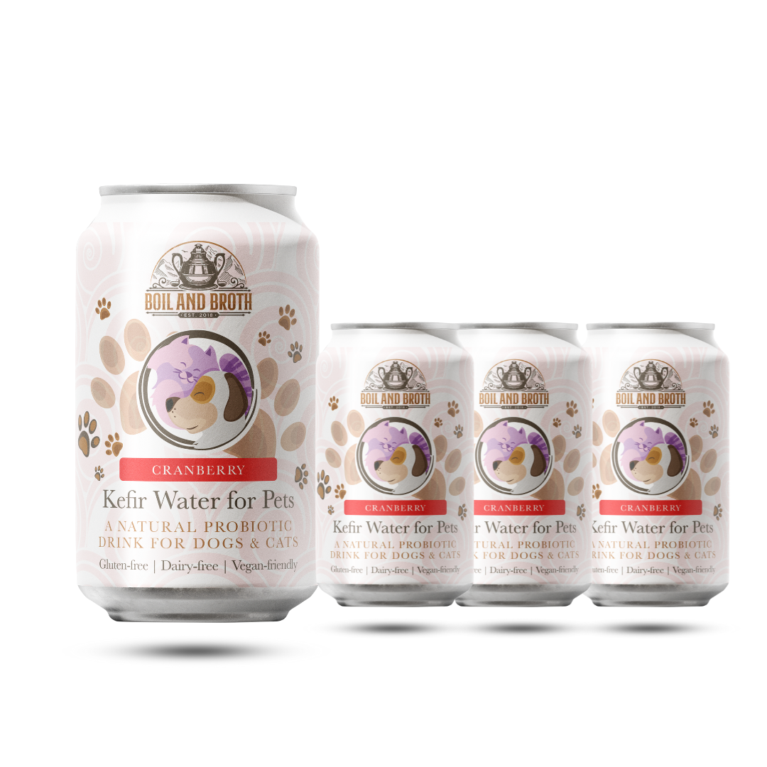 Cranberry Water Kefir for Dogs 330ml x 4